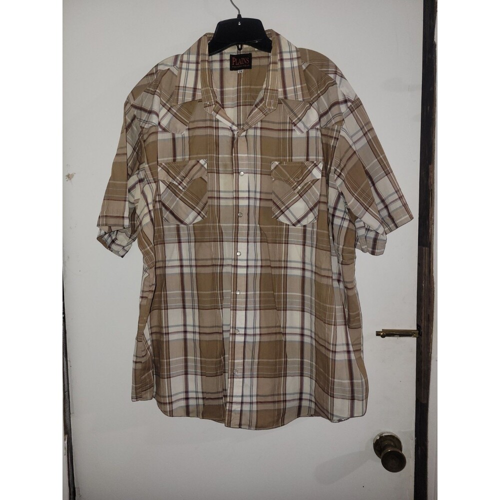 Plains Western Wear Pearl Snap Big Man 2X